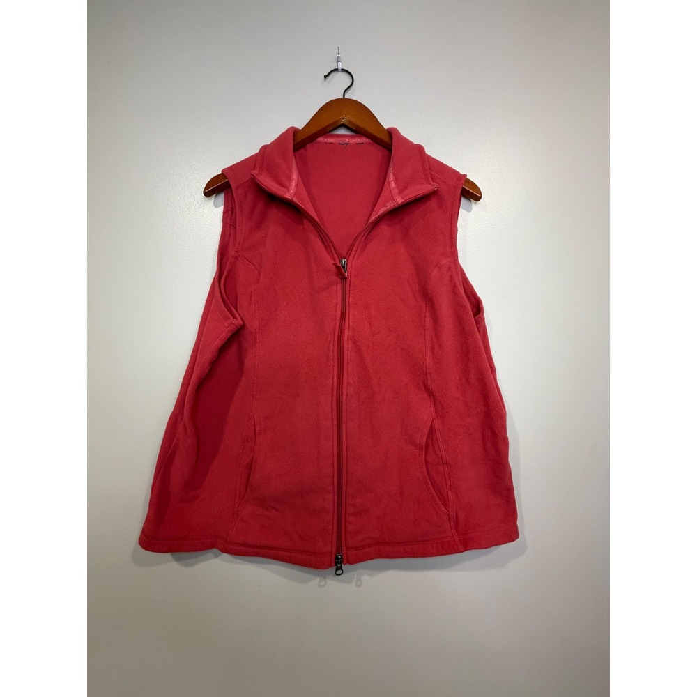 Lands End Womens Vest‎ Medium Zip Gorpcore Outdoors Trail Ready Hiking Warm